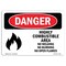 Signmission OSHA Danger Sign, 10" Height, Rigid Plastic, Highly Combustible Area No Welding Burning, Landscape OS-DS-P-1014-L-1352 - alternate 1